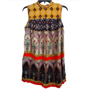 Conditions Apply Anthropologie Colorful Sleeveless Mini Ivy Dress Suze XS